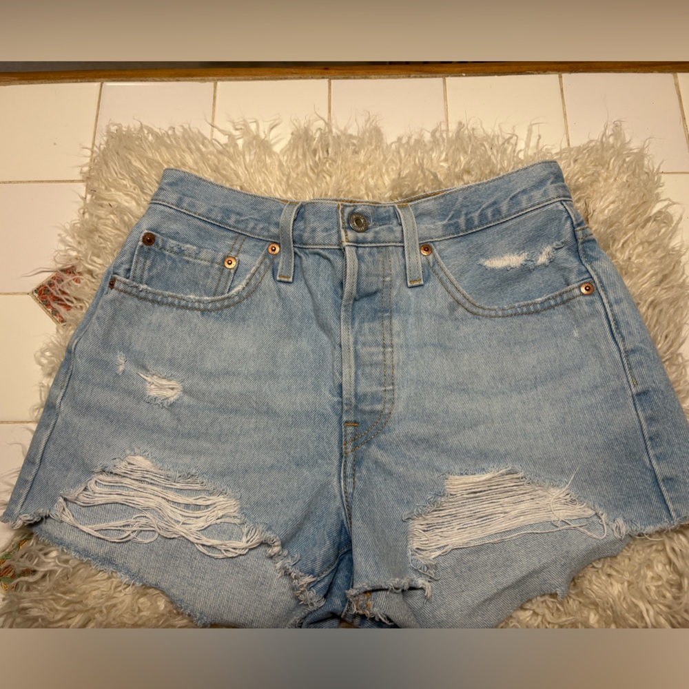 Levi’s Distresses 501 Jean Shorts